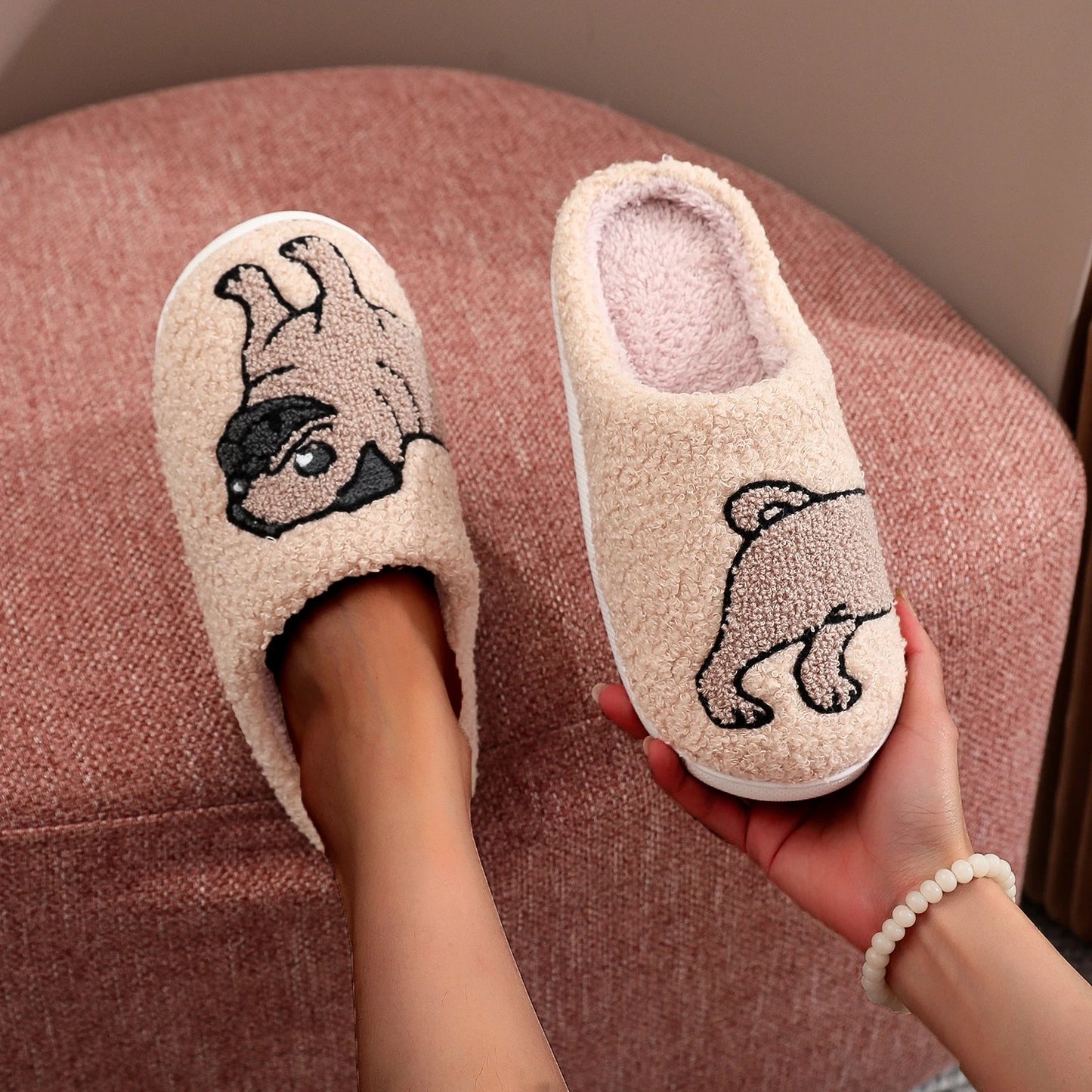 Mopshond pantoffel
